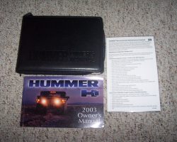 2003 Hummer H1 Owner's Manual Set