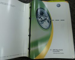 2003 Volkswagen New Beetle Convertible Owner's Manual Set