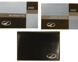 2003 Oldsmobile Silhouette Owner's Manual Set