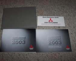 2003 Mitsubishi Outlander Owner's Manual Set
