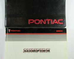 2003 Pontiac Sunfire Owner's Manual Set