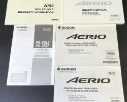 2003 Suzuki Aerio Owner's Manual Set