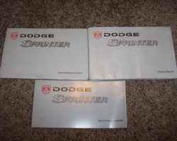 2004 Dodge Sprinter Owner's Operator Manual User Guide Set
