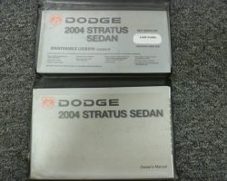 2004 Dodge Stratus Sedan Owner's Operator Manual User Guide Set