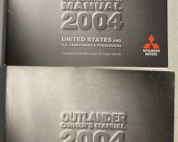 2004 Mitsubishi Outlander Owner's Manual Set