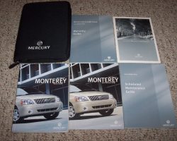 2004 Mercury Monterey Owner's Manual Set