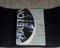 2004 Volkswagen Phaeton Owner's Manual Set