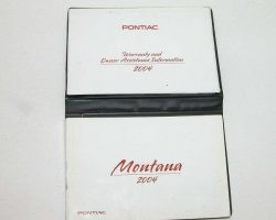2004 Pontiac Montana Owner's Manual Set