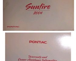 2004 Pontiac Sunfire Owner's Manual Set