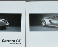 2004 Porsche Carrera GT Owner's Manual Set