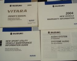 2004 Suzuki Vitara Owner's Manual Set