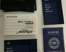 2004 Toyota Corolla Matrix Owner's Manual Set
