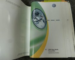 2004 Volkswagen New Beetle Convertible Owner's Manual Set