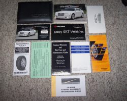 2005 Chrysler 300C SRT8 Owner's Operator Manual User Guide Set