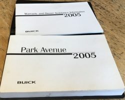 2005 Buick Park Avenue Owner's Manual Set
