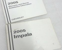 2005 Chevrolet Impala Owner's Manual Set
