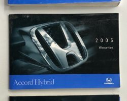 2005 Honda Accord Hybrid Owner's Manual Set