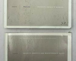 2005 Infiniti FX45 & FX35 Owner's Manual Set