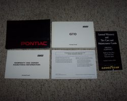 2005 Pontiac GTO Owner's Manual Set