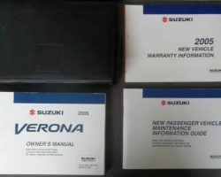 2005 Suzuki Verona Owner's Manual Set