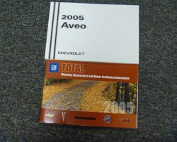 2005 Chevrolet Aveo Owner's Manual Set