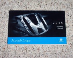 2006 Honda Accord Coupe Owner's Manual