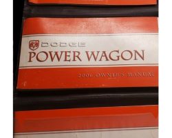 2006 Dodge Ram Power Wagon Owner's Operator Manual User Guide Set