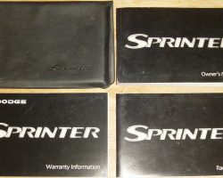 2006 Dodge Sprinter Owner's Operator Manual User Guide Set