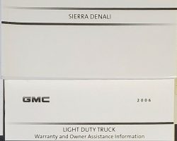 2006 GMC Sierra Denali Owner's Manual Set