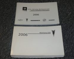 2006 Pontiac Montana SV6 Owner's Manual Set