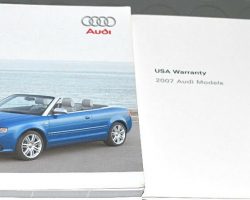 2007 Audi S4 Cabriolet Owner's Manual Set