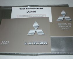 2007 Mitsubishi Lancer Owner's Manual Set