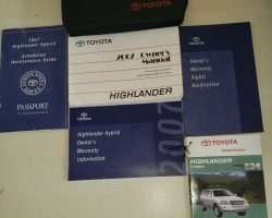 2007 Toyota Highlander Hybrid Owner's Manual Set