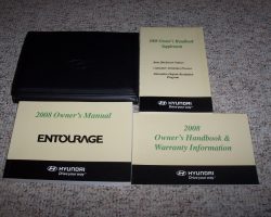 2008 Hyundai Entourage Owner's Manual Set