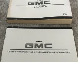 2008 GMC Savana Owner's Manual Set