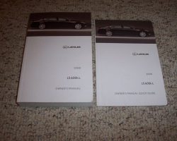 2008 Lexus LS600h Owner's Manual Set
