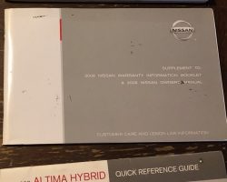 2008 Nissan Altima Hybrid Owner's Manual Set