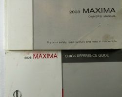 2008 Nissan Maxima Owner's Manual Set