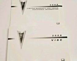 2008 Pontiac Vibe Owner's Manual Set