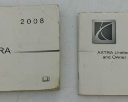 2008 Saturn Astra Owner's Manual Set