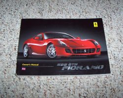 2009 Ferrari 599 GTB Fiorano Owner's Manual