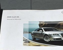 2009 Audi A8 Owner's Manual Set