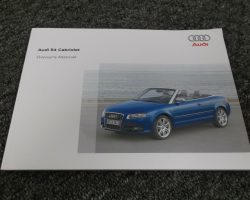 2009 Audi S4 Cabriolet Owner's Manual