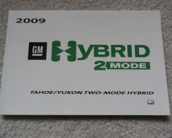 2009 Chevrolet Tahoe Hybrid Owner's Manual