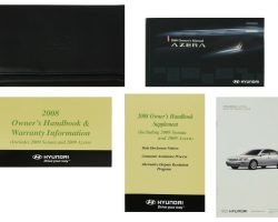2009 Hyundai Azera Owner's Manual Set