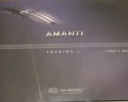 2009 Kia Amanti Owner's Manual