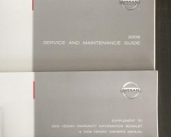 2009 Nissan 350Z Roadster Owner's Manual Set