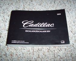 2010 Cadillac Escalade & Escalade ESV Owner's Manual