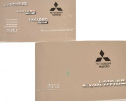 2010 Mitsubishi Lancer Evolution Owner's Manual Set