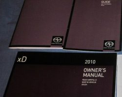 2010 Scion xD Owner's Manual Set